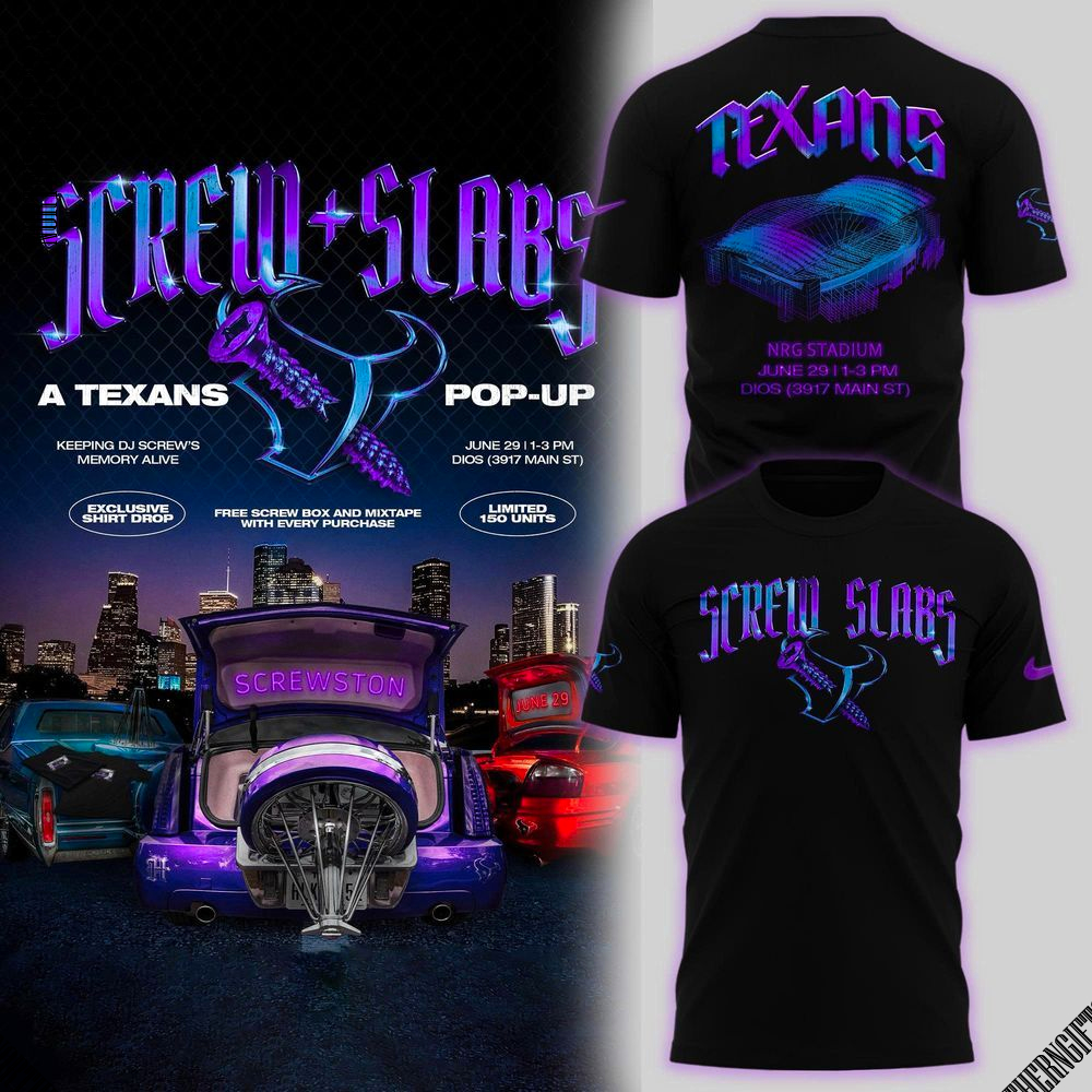 DJ Screw x Houston Texans Exclusive 2025 T-Shirt