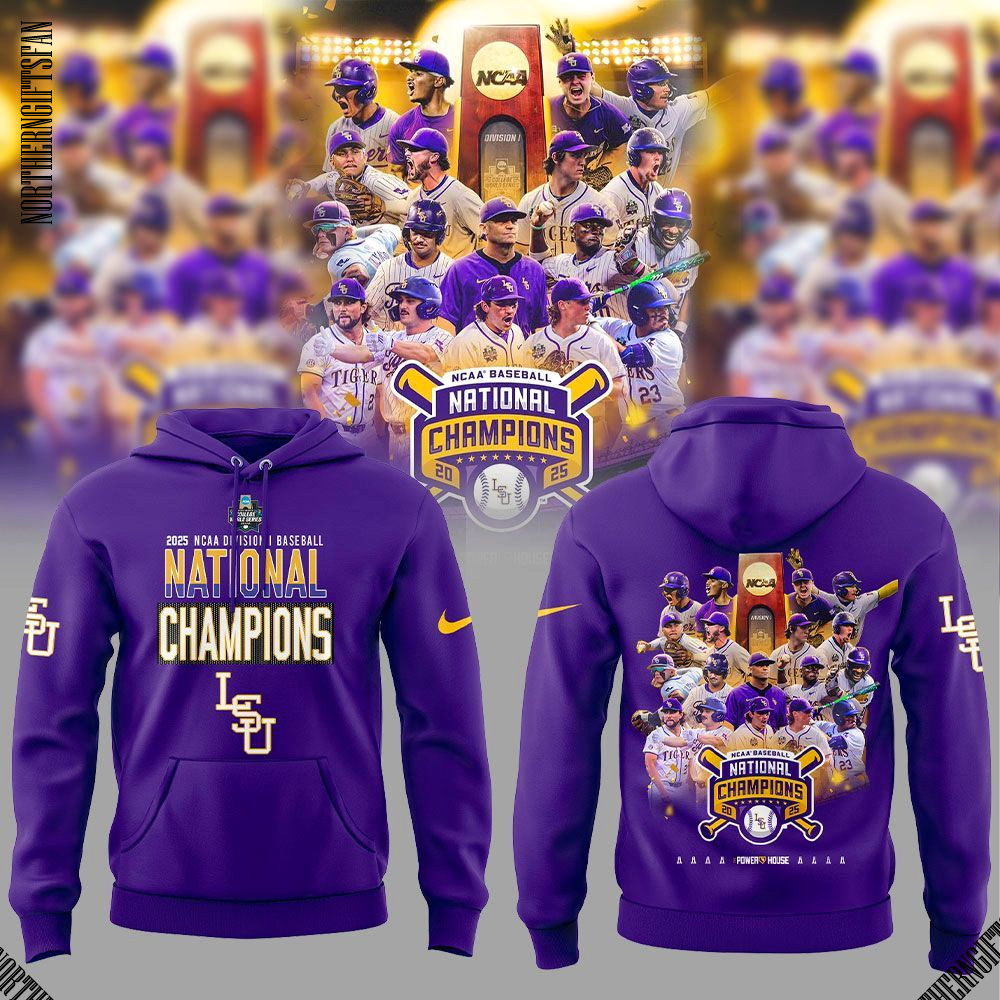 LSU Baseball 2025 NCAA Baseball Team Champion Fans Hoodie