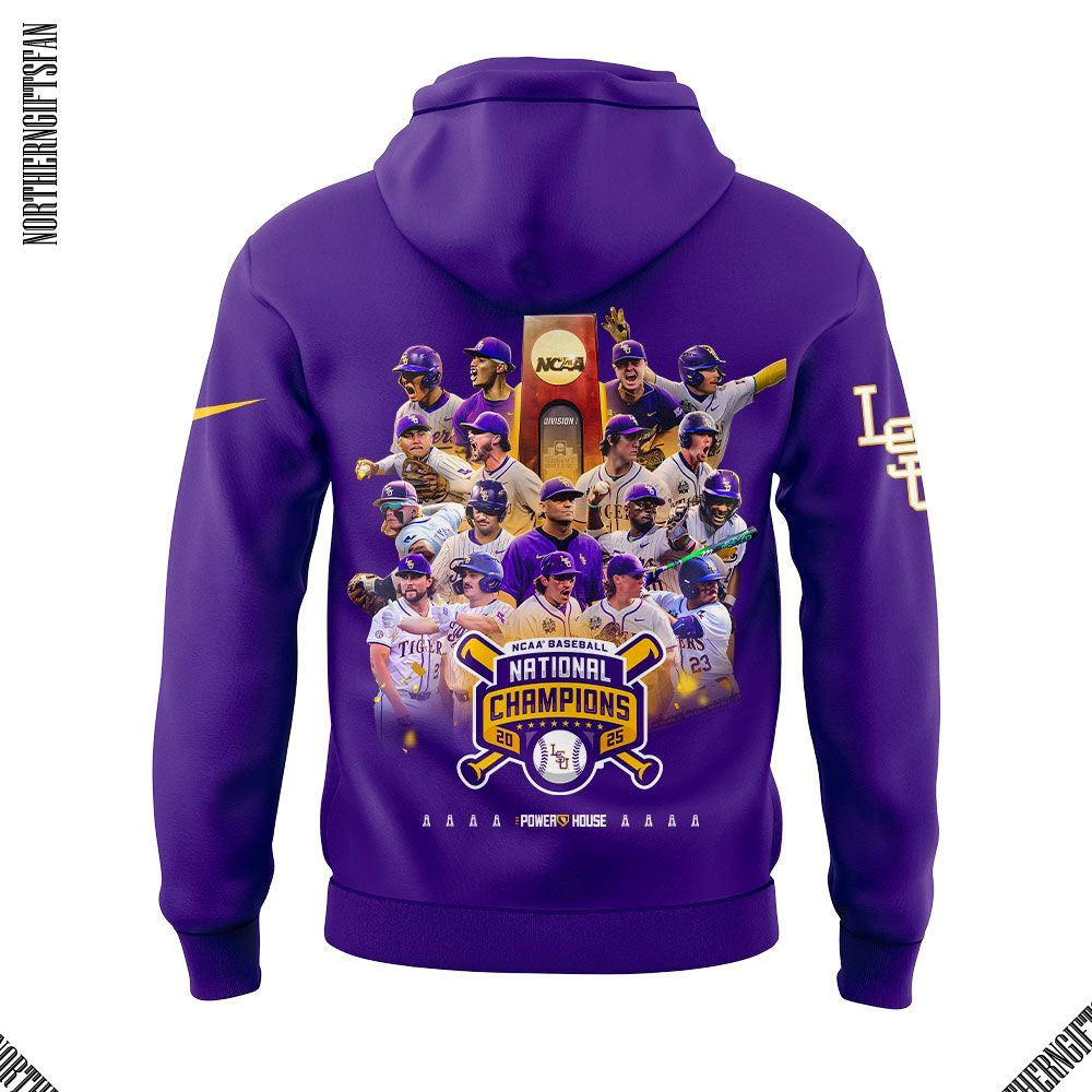 LSU Baseball 2025 NCAA Baseball Team Champion Fans Hoodie LSU Baseball 2025 NCAA Baseball Team Champion Fans Hoodie