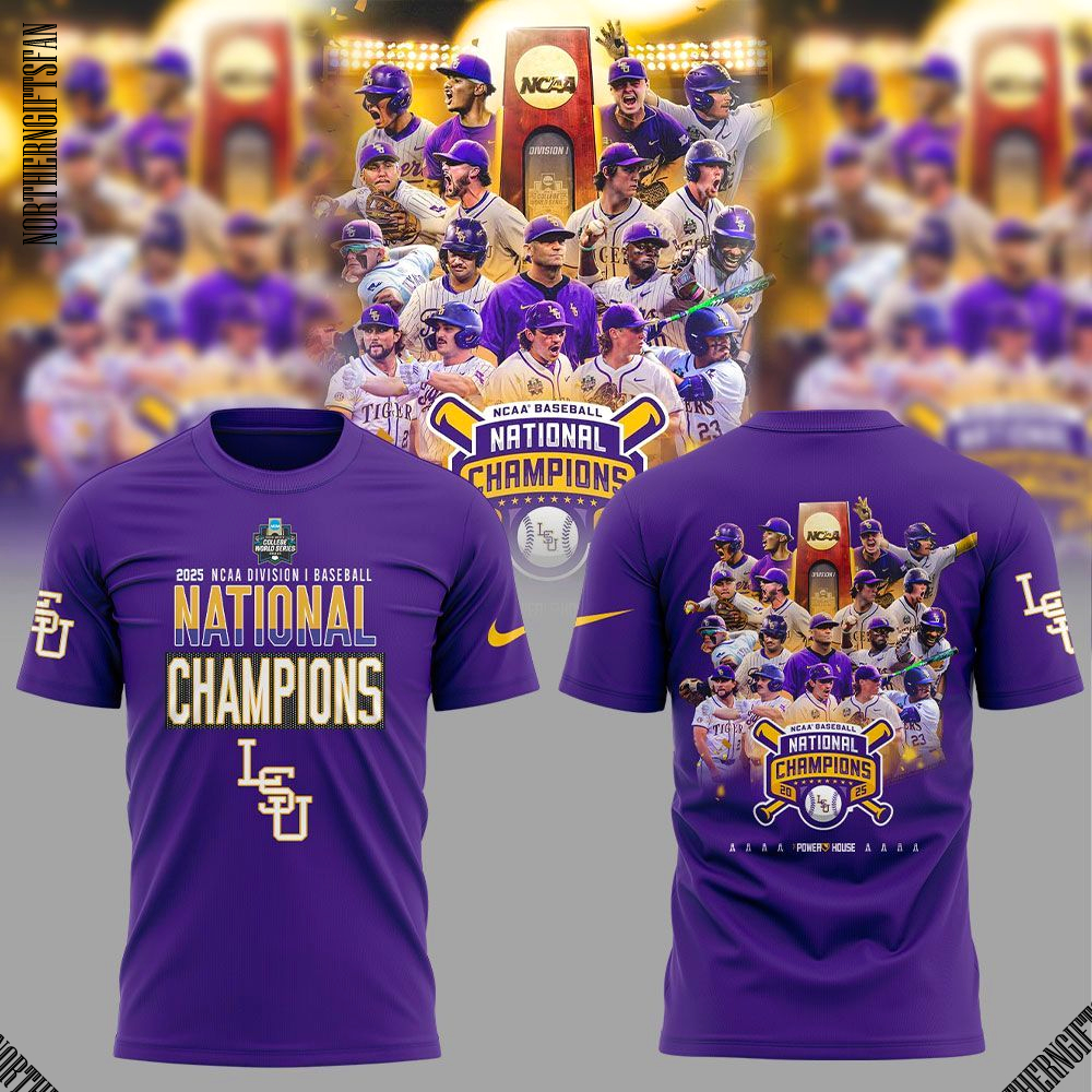 LSU Baseball 2025 NCAA Baseball Team Champion T-Shirt