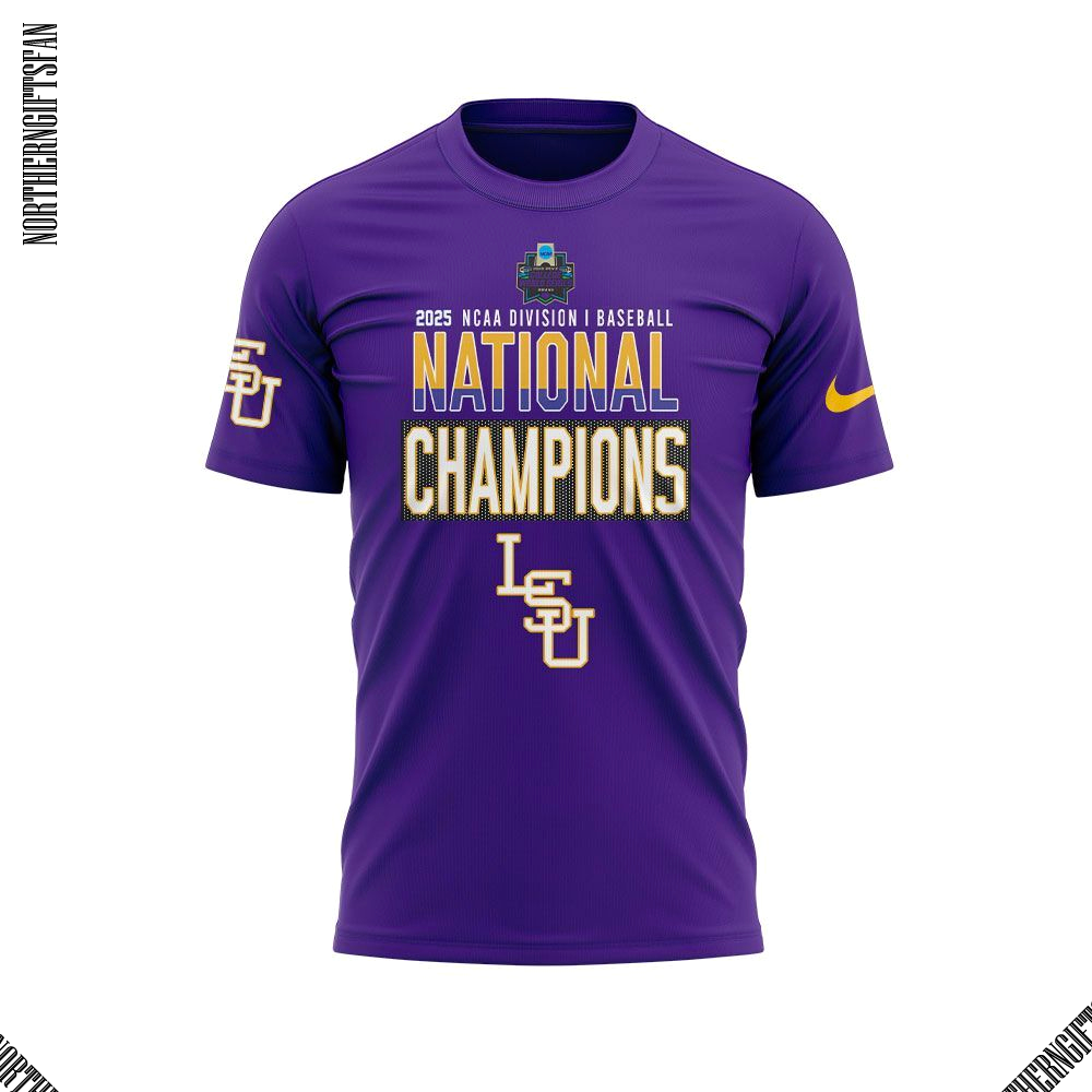 LSU Baseball 2025 NCAA Baseball Team Champion T-Shirt