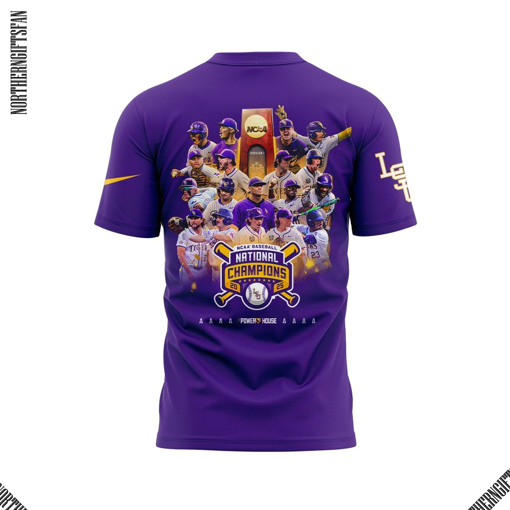 LSU Baseball 2025 NCAA Baseball Team Champion T-Shirt LSU Baseball 2025 NCAA Baseball Team Champion T-Shirt
