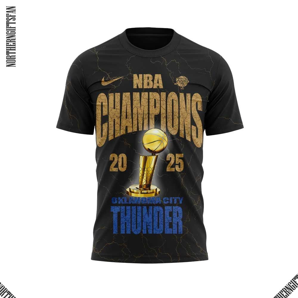 OKC 2025 NBA Champions Black Shirt
