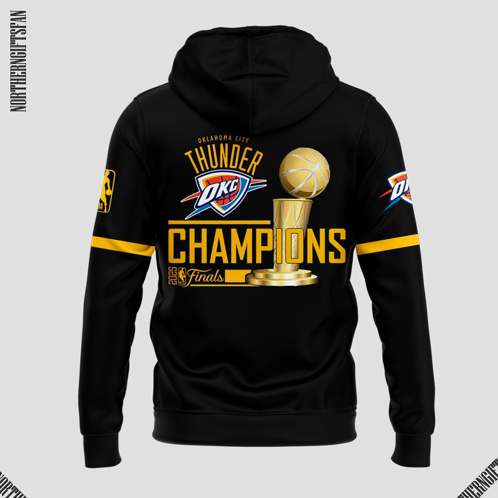 Oklahoma City Thunder NBA Champions 2025 Limited Black Hoodie
