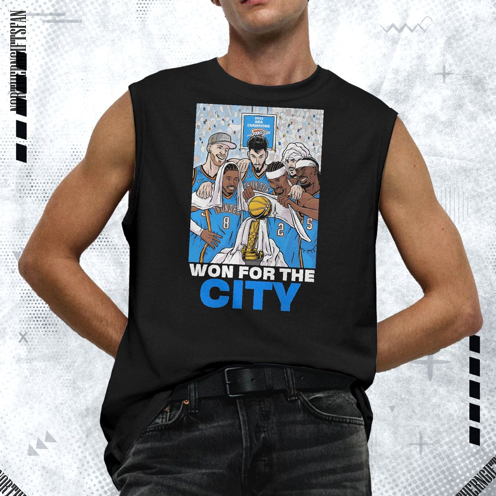 Oklahoma City Thunder Won For The City Champions 2025 Shirt - Ảnh 3 Oklahoma City Thunder Won For The City Champions 2025 Shirt - Ảnh 3