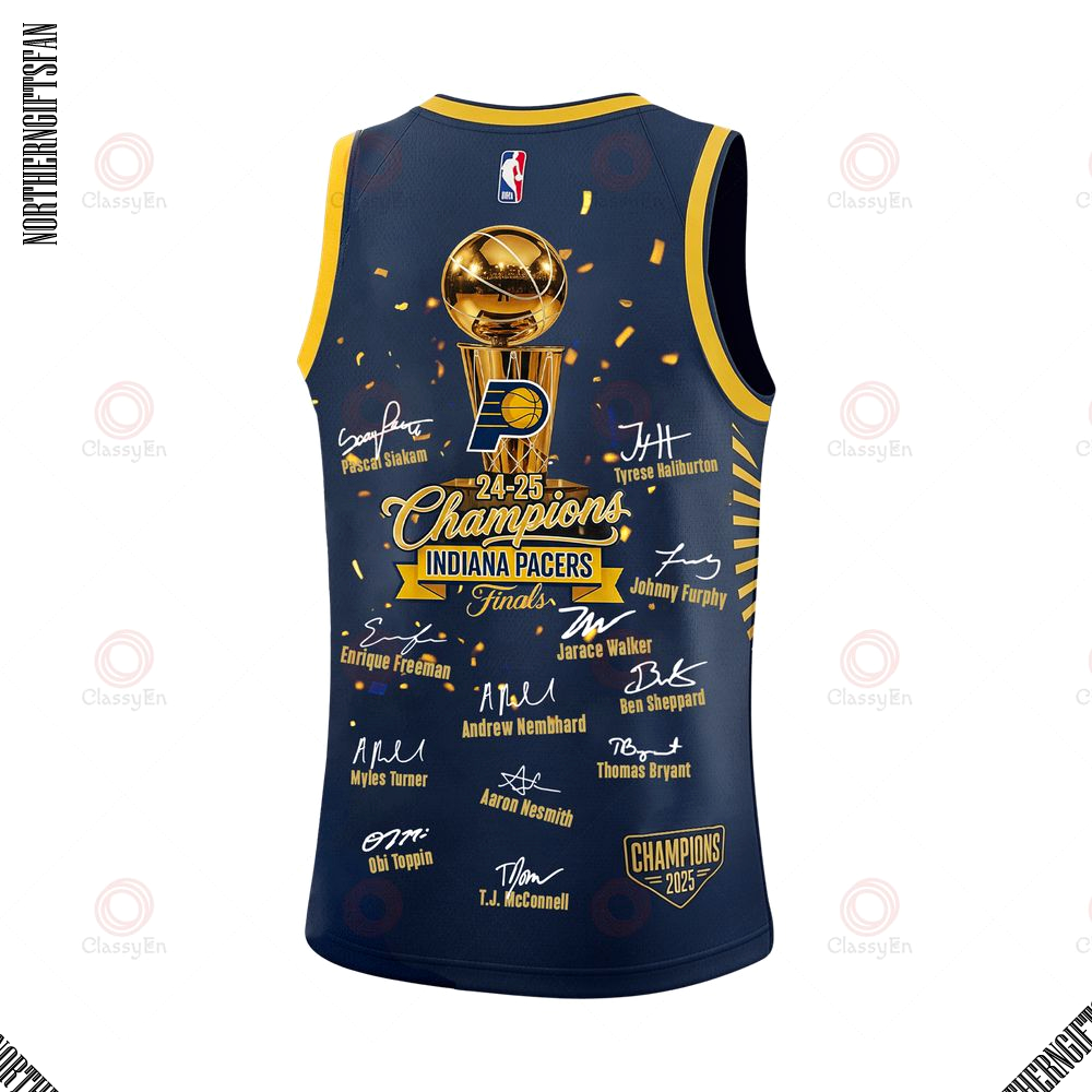 Pacers 2025 Champions Final Signature Teams Basketball Jersey Pacers 2025 Champions Final Signature Teams Basketball Jersey