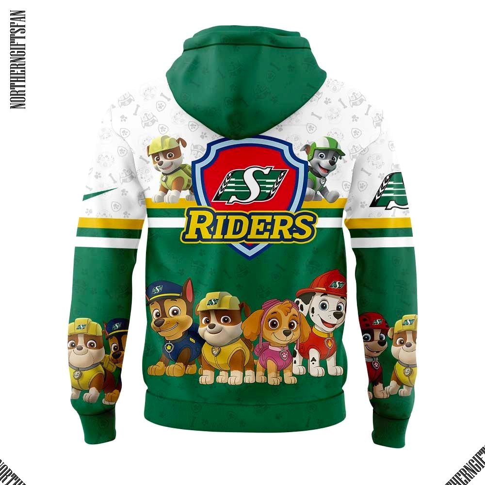 Saskatchewan Roughriders Paw Patrol Hoodie Saskatchewan Roughriders Paw Patrol Hoodie