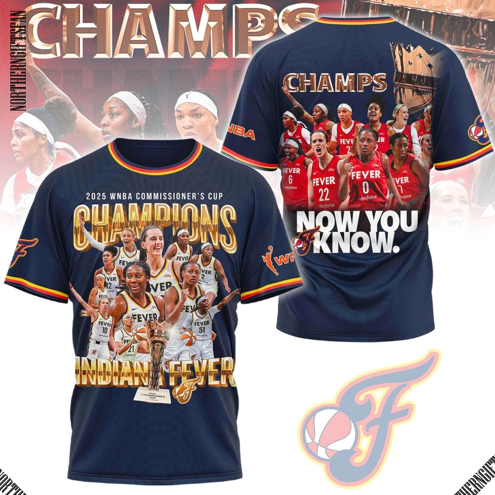 2025 WNBA Commissioner Cup Indiana Fever Champions T-Shirt 2025 WNBA Commissioner Cup Indiana Fever Champions T-Shirt
