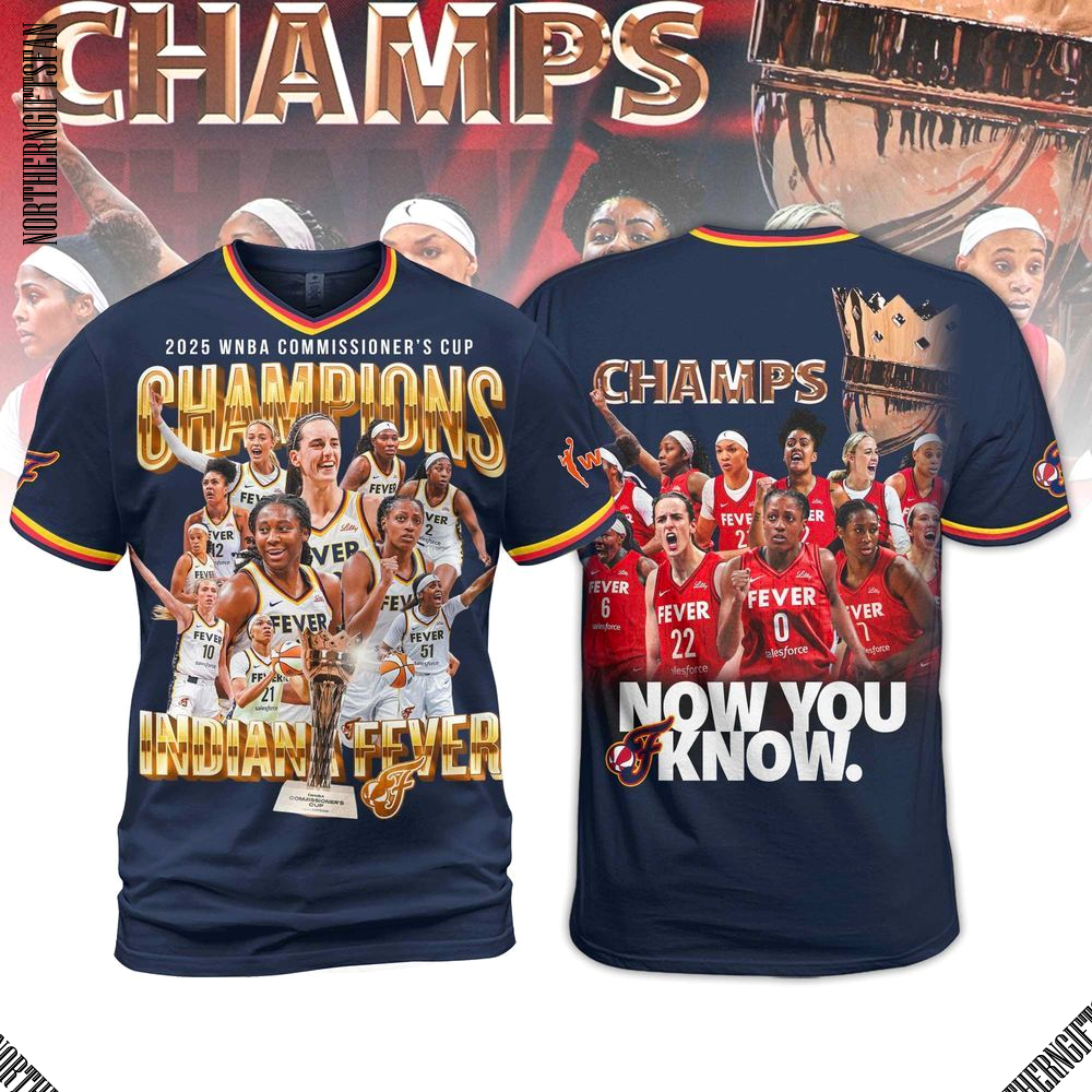2025 WNBA Commissioner Cup Indiana Fever Champions T-Shirt 2025 WNBA Commissioner Cup Indiana Fever Champions T-Shirt