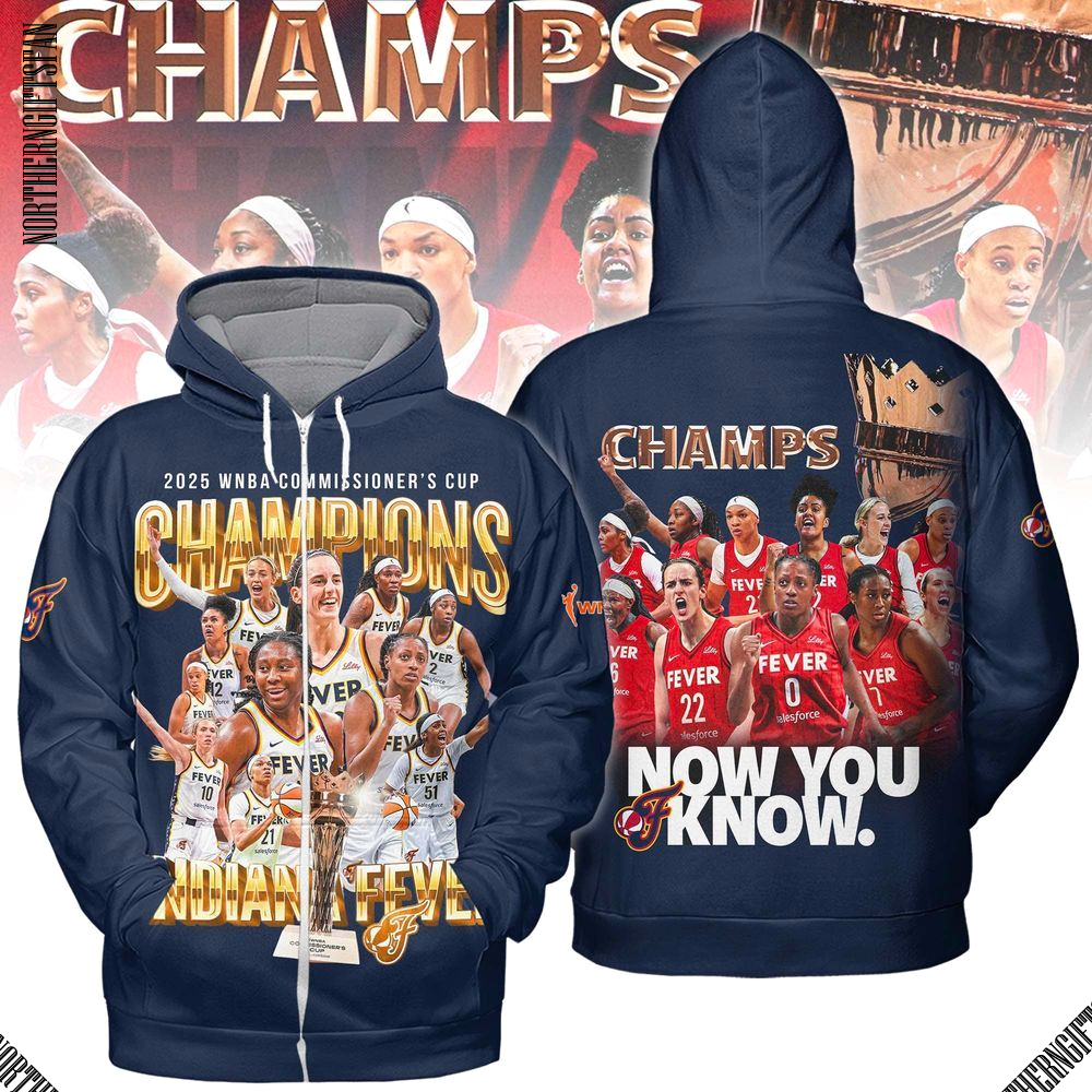 2025 WNBA Commissioner Cup Indiana Fever Champions T-Shirt 2025 WNBA Commissioner Cup Indiana Fever Champions T-Shirt