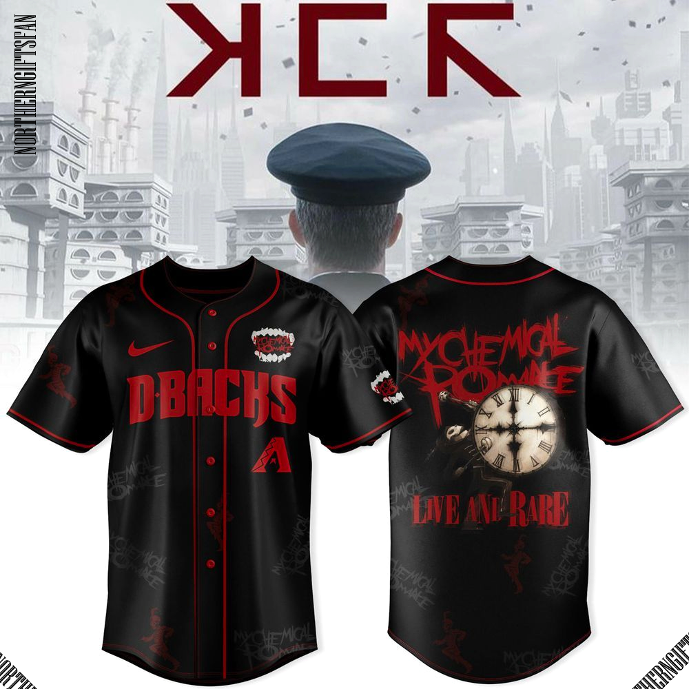 Arizona Diamondbacks x Long Live The Black Parade My Chemical Romance Tour 2025 Black Jersey Arizona Diamondbacks x Long Live The Black Parade My Chemical Romance Tour 2025 Black Jersey