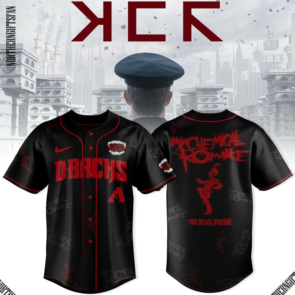 Arizona Diamondbacks x Long Live The Black Parade My Chemical Romance Tour 2025 Black Jersey Arizona Diamondbacks x Long Live The Black Parade My Chemical Romance Tour 2025 Black Jersey