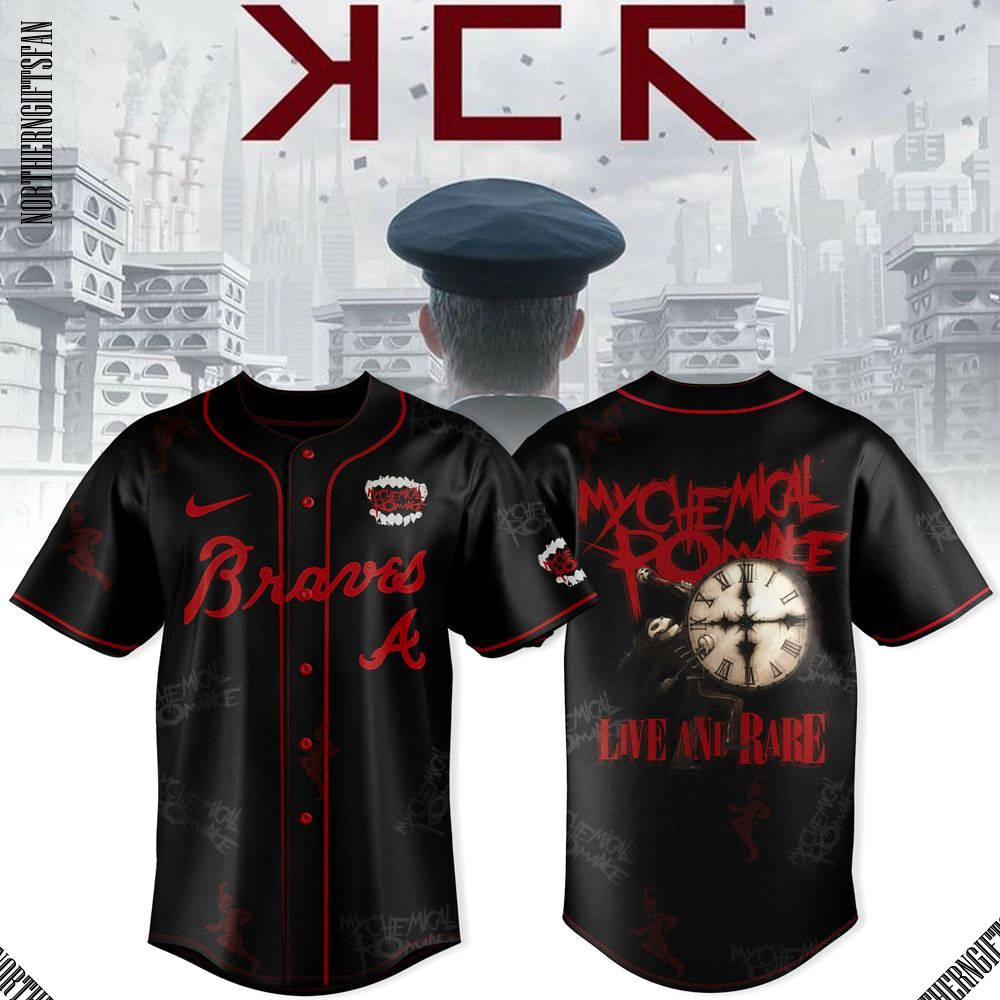 Atlanta Braves x Long Live The Black Parade My Chemical Romance Tour 2025 Black Jersey Atlanta Braves x Long Live The Black Parade My Chemical Romance Tour 2025 Black Jersey