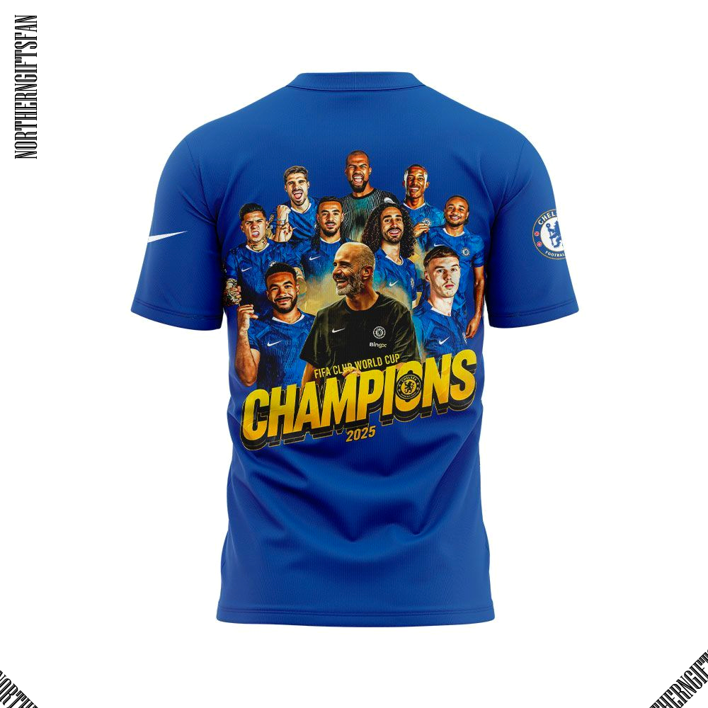 Chelsea FC 2025 FIFA Club World Cup Champions All Teams T-Shirt Chelsea FC 2025 FIFA Club World Cup Champions All Teams T-Shirt