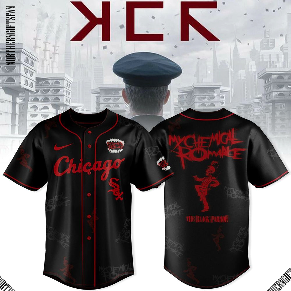 Chicago White Sox x Long Live The Black Parade My Chemical Romance Tour 2025 Black Jersey Chicago White Sox x Long Live The Black Parade My Chemical Romance Tour 2025 Black Jersey