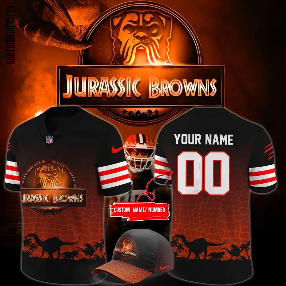 Cleveland Browns x Jurassic Park 2025 Football Jersey Cleveland Browns x Jurassic Park 2025 Football Jersey