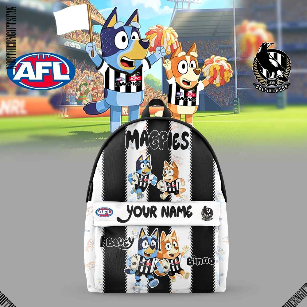 Collingwood Football Bluey And Bingo Custom Back Pack