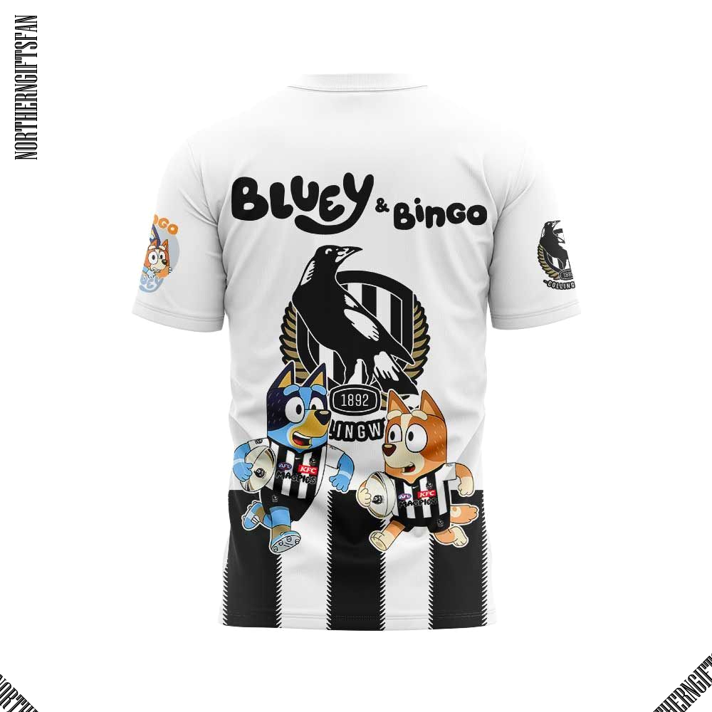 Collingwood Magpies x Bluey and Bingo Shirt Collingwood Magpies x Bluey and Bingo Shirt