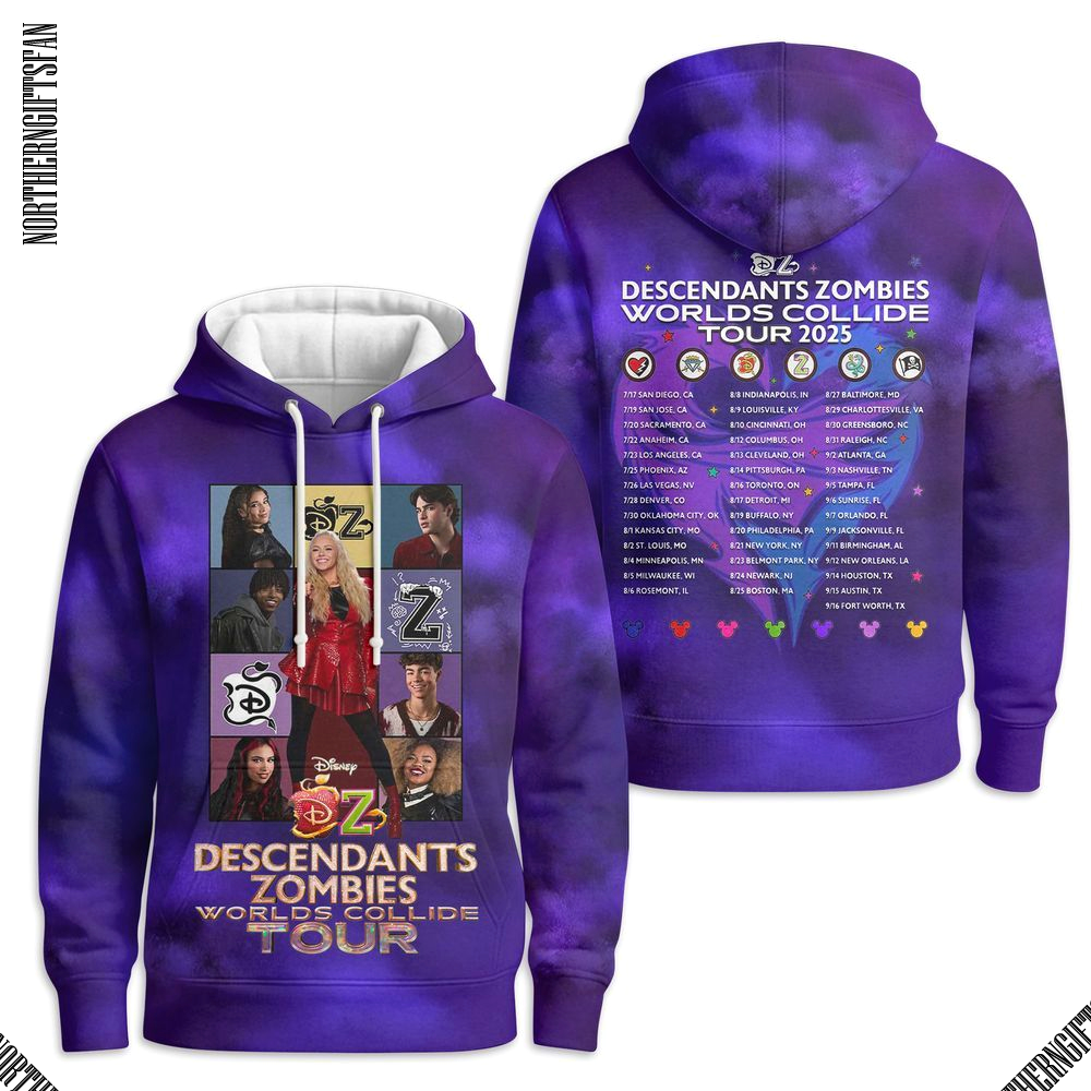 Descendants Zombies Worlds Collide Tour 2025 T-Shirt