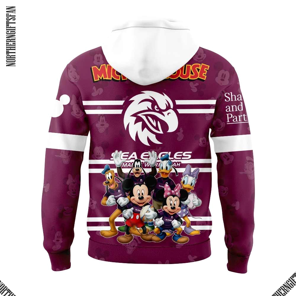 Manly Warringah Sea Eagles x Mickey Mouse Hoodie Manly Warringah Sea Eagles x Mickey Mouse Hoodie