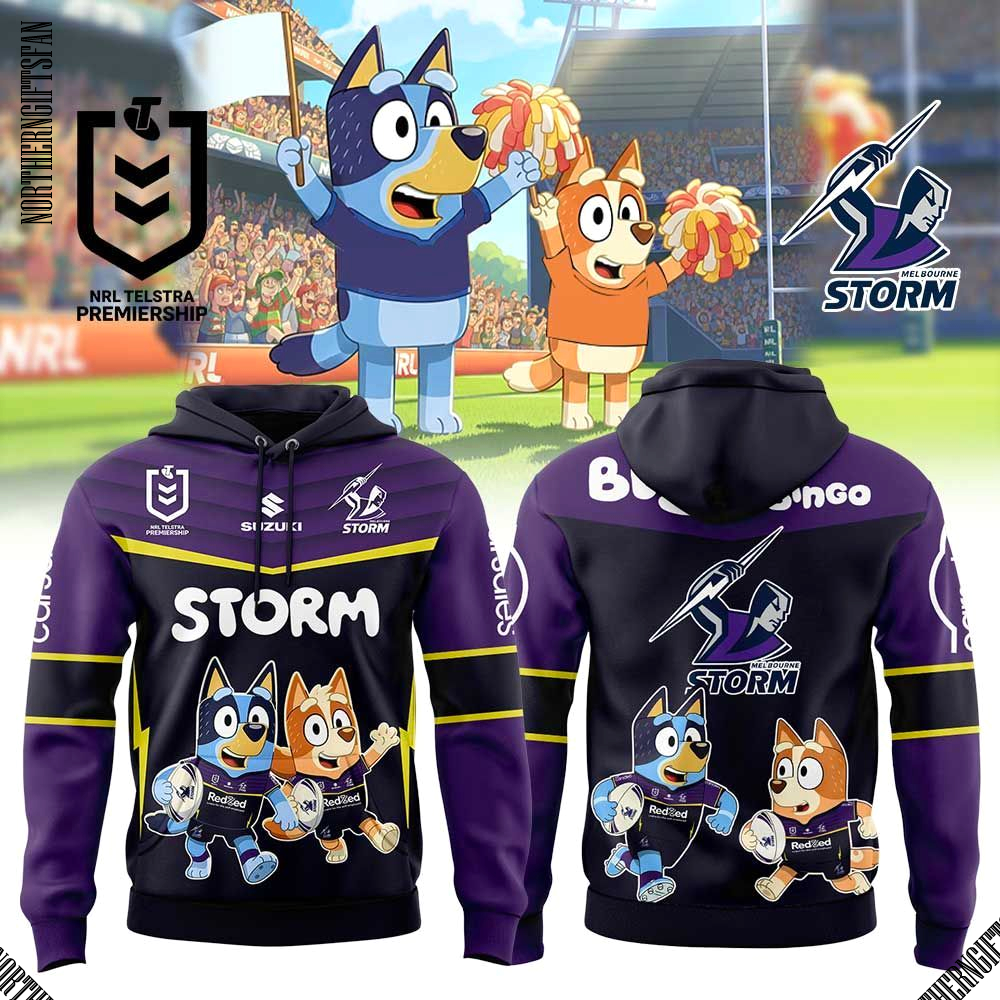 Melbourne Storm x Bluey and Bingo Hoodie Melbourne Storm x Bluey and Bingo Hoodie