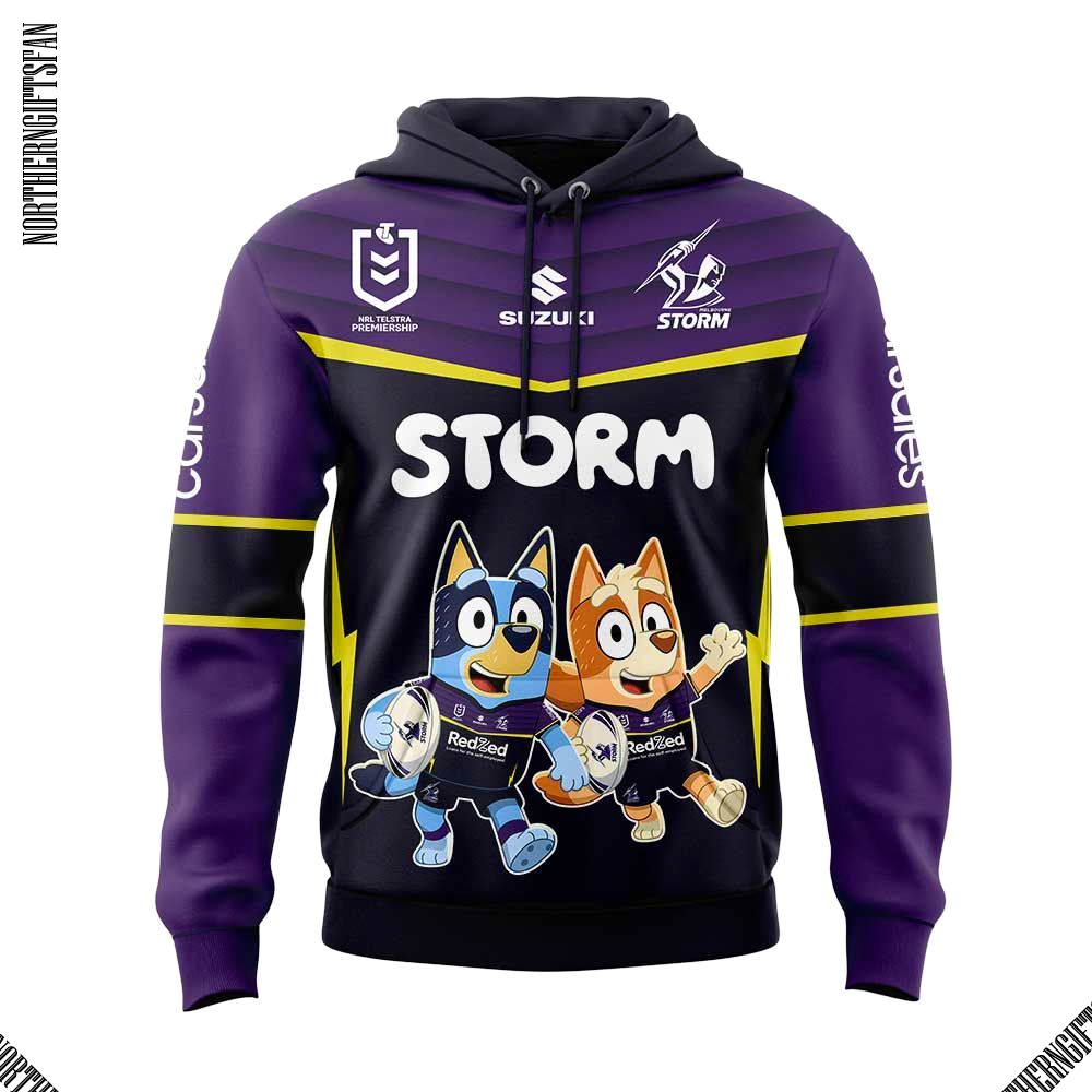 Melbourne Storm x Bluey and Bingo Hoodie Melbourne Storm x Bluey and Bingo Hoodie
