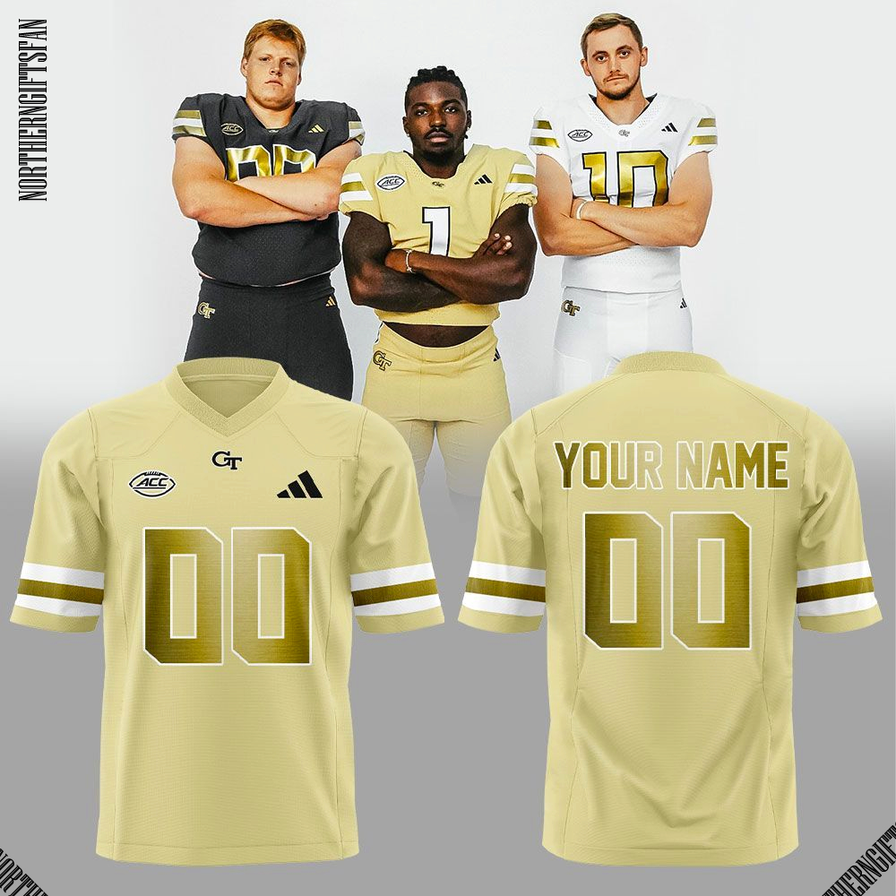 Men's Georgia Tech Football New Uniform 2025 Football Jersey Men's Georgia Tech Football New Uniform 2025 Football Jersey