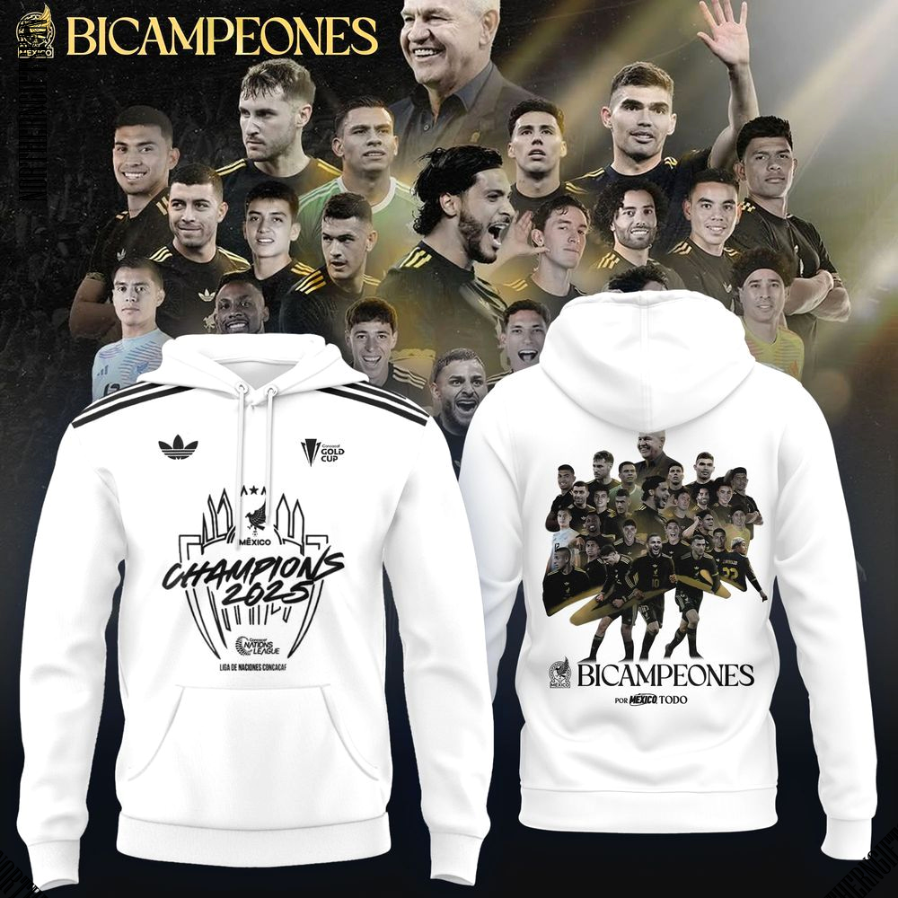 Mexico Concacaf Gold Cup 2025 Champions For Fans White Hoodie
