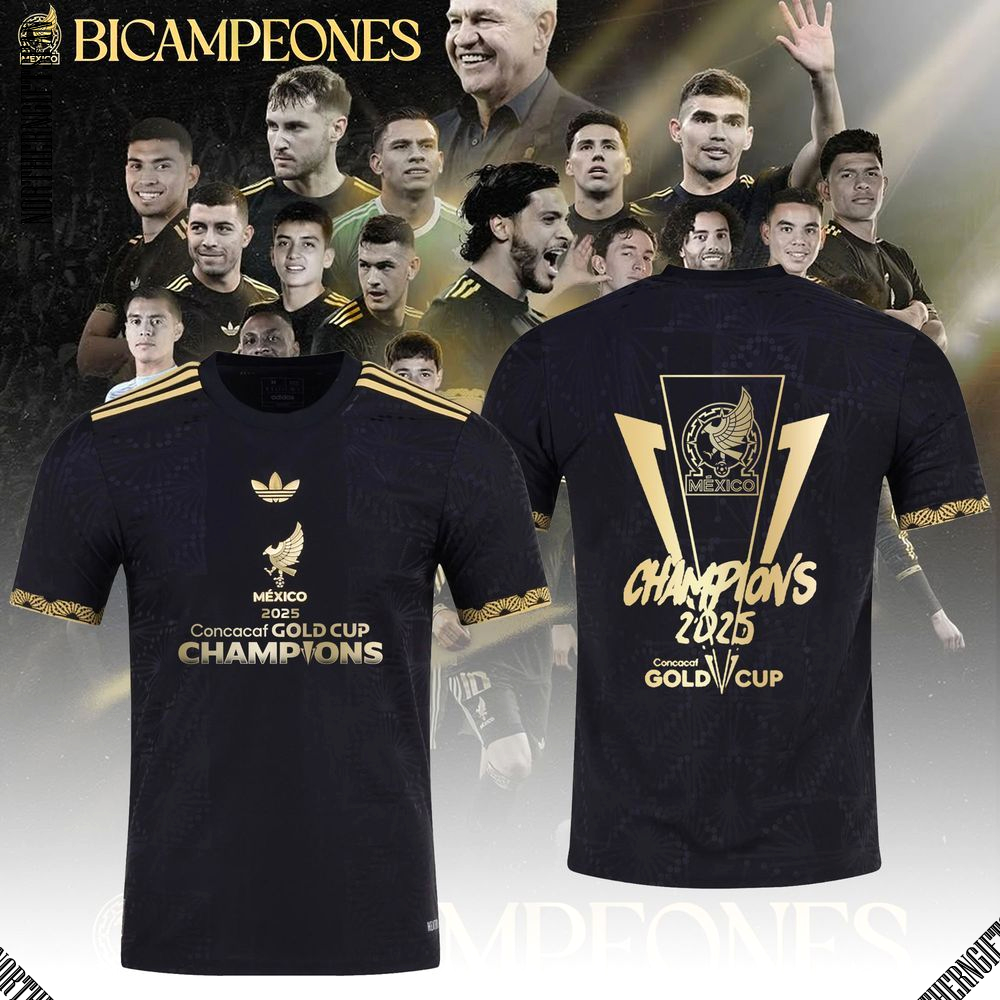 Mexico Concacaf Gold Cup Champions 2025 T-Shirt Mexico Concacaf Gold Cup Champions 2025 T-Shirt