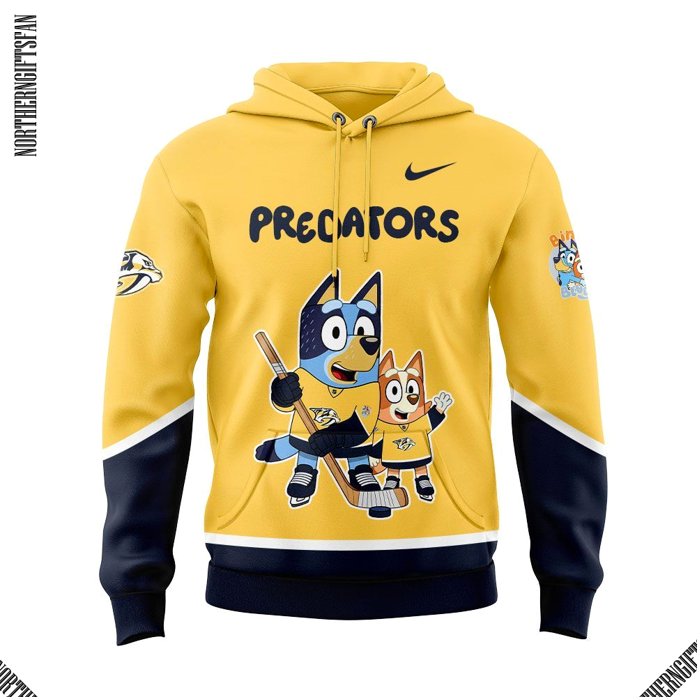 Nashville Predators 2025 Bluey and Bingo Hoodie Nashville Predators 2025 Bluey and Bingo Hoodie