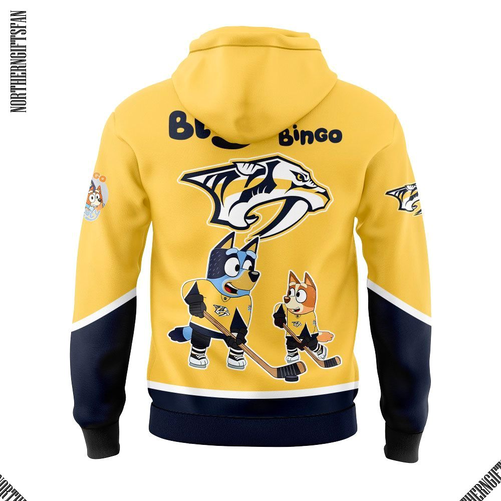 Nashville Predators 2025 Bluey and Bingo Hoodie Nashville Predators 2025 Bluey and Bingo Hoodie