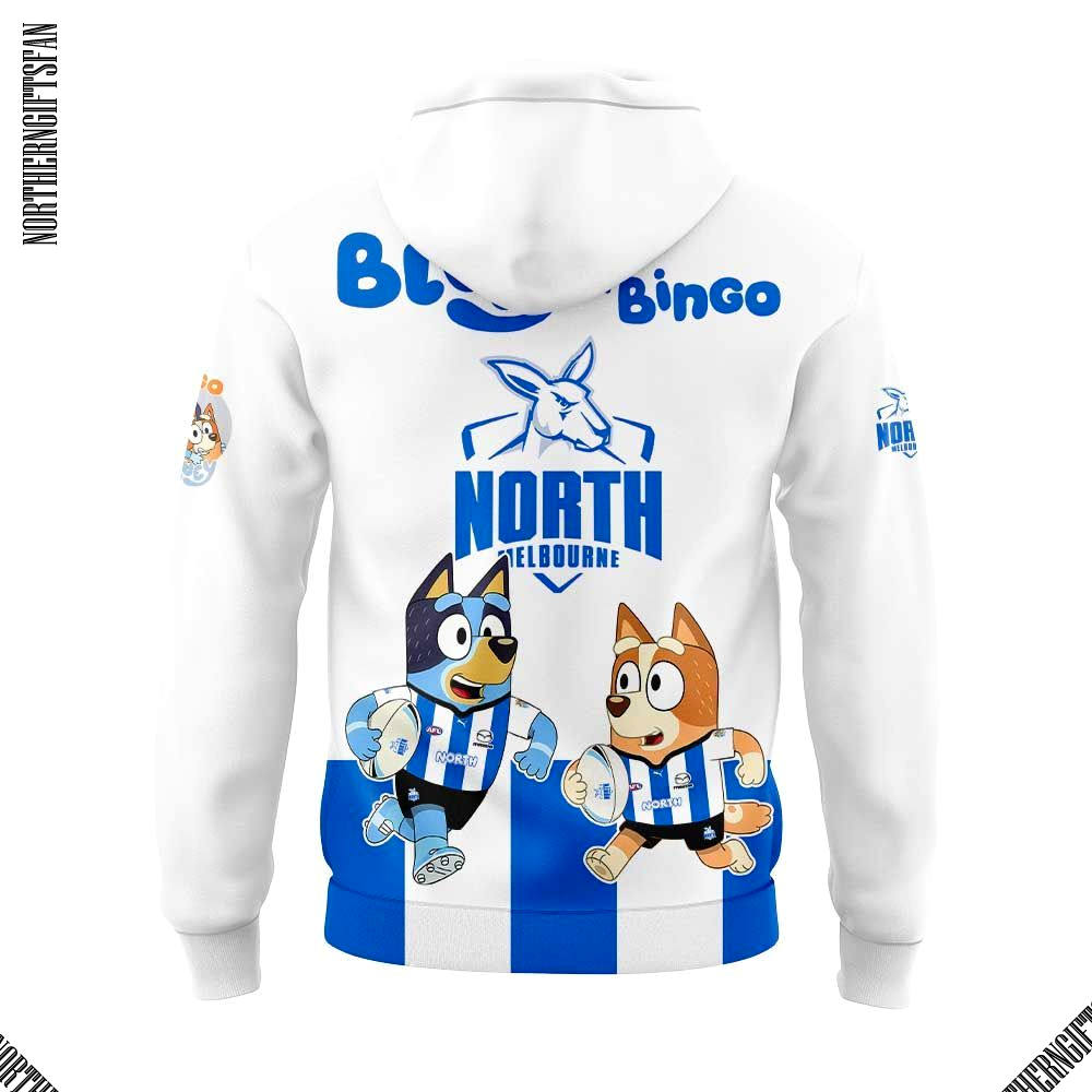 North Melbourne Bluey And Bingo 2025 Hoodie North Melbourne Bluey And Bingo 2025 Hoodie