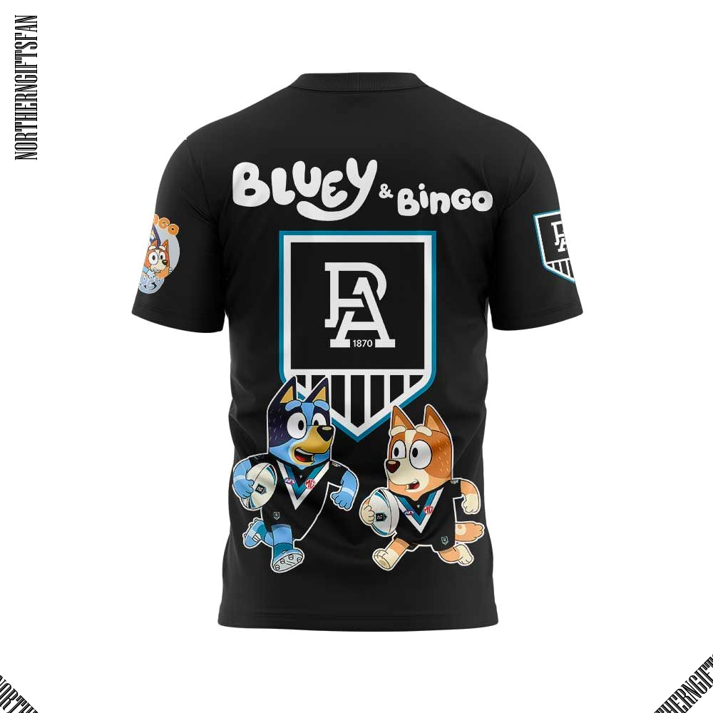 Port Adelaide Power x Bluey and Bingo Shirt Port Adelaide Power x Bluey and Bingo Shirt