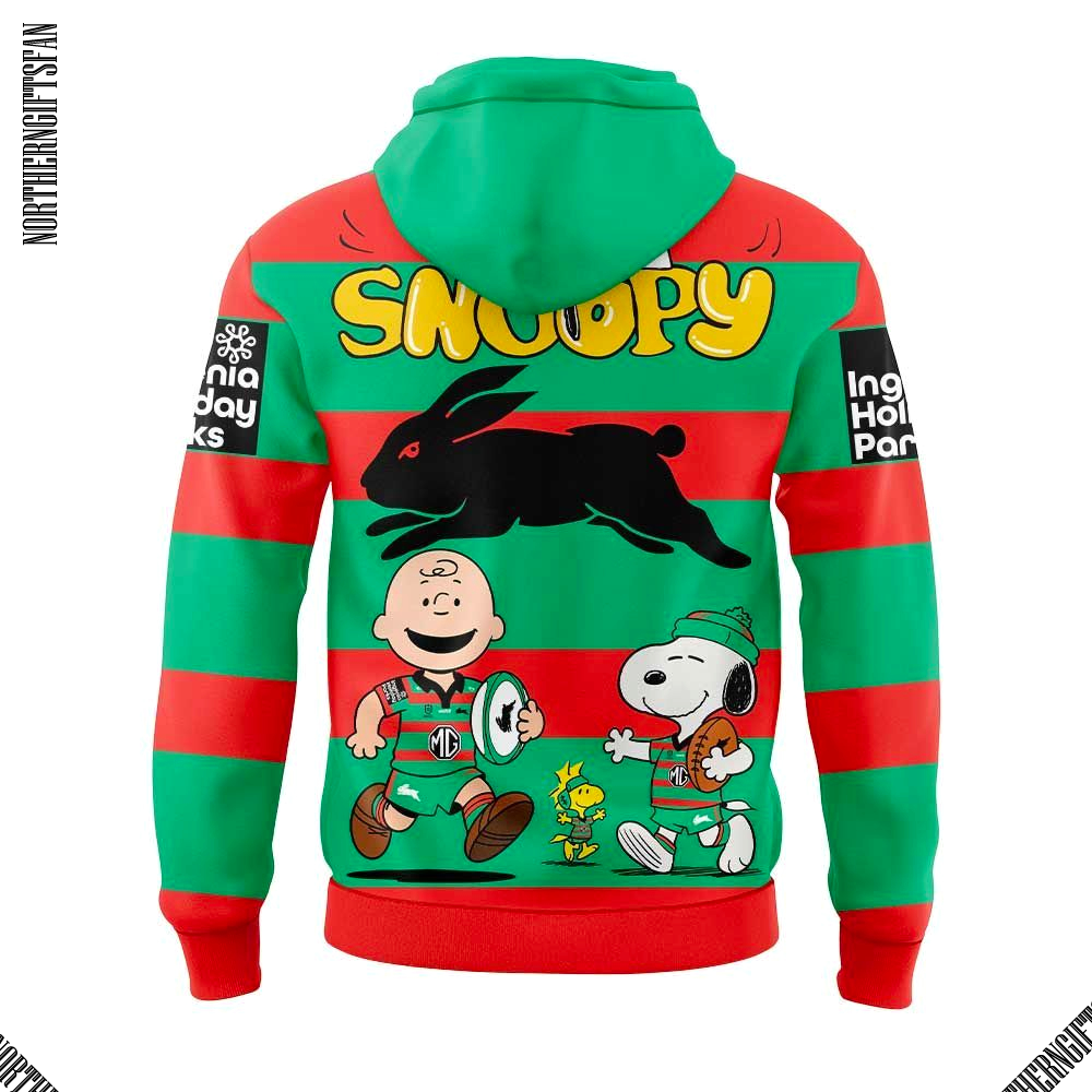 South Sydney Rabbitohs Snoopy Hoodie South Sydney Rabbitohs Snoopy Hoodie