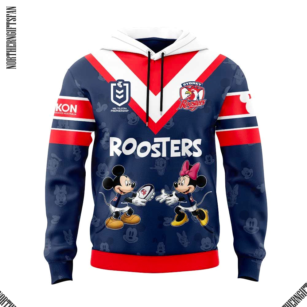 Sydney Roosters x Mickey Mouse Hoodie Sydney Roosters x Mickey Mouse Hoodie