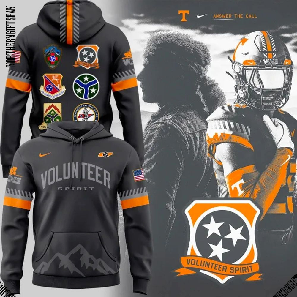 Tennessee Volunteers 2025 Smokey Grey Volunteer Spirit Hoodie Tennessee Volunteers 2025 Smokey Grey Volunteer Spirit Hoodie