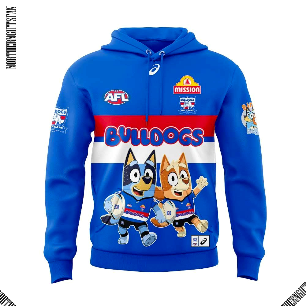 Western Bulldogs x Bluey and Bingo Hoodie Western Bulldogs x Bluey and Bingo Hoodie