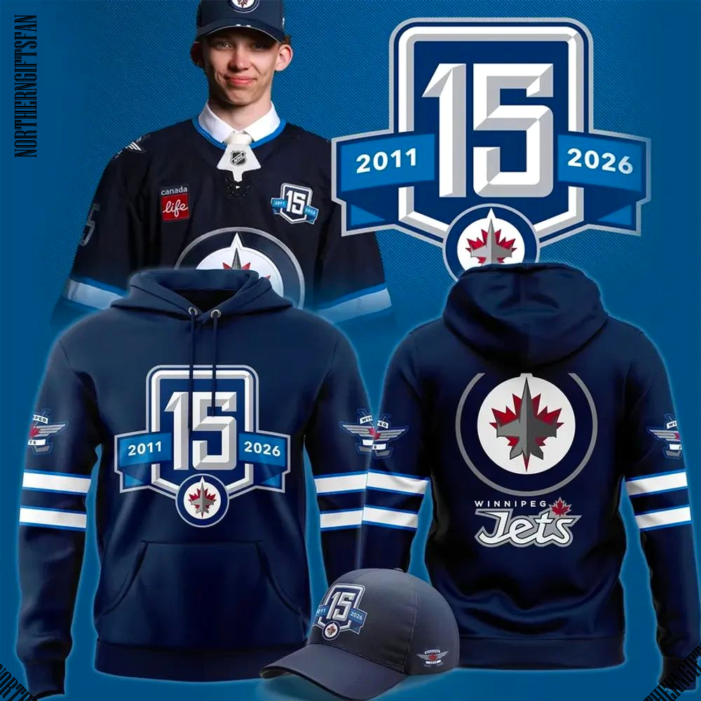 Winnipeg Jets 15th Anniversary Limited Hoodie Winnipeg Jets 15th Anniversary Limited Hoodie